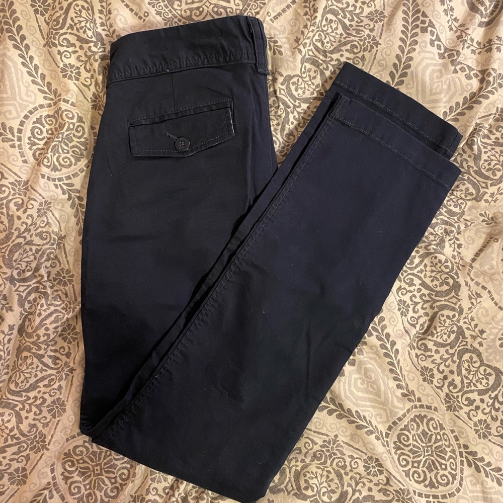 Old Navy Mid-Rise Stretch Blue Straight Pants